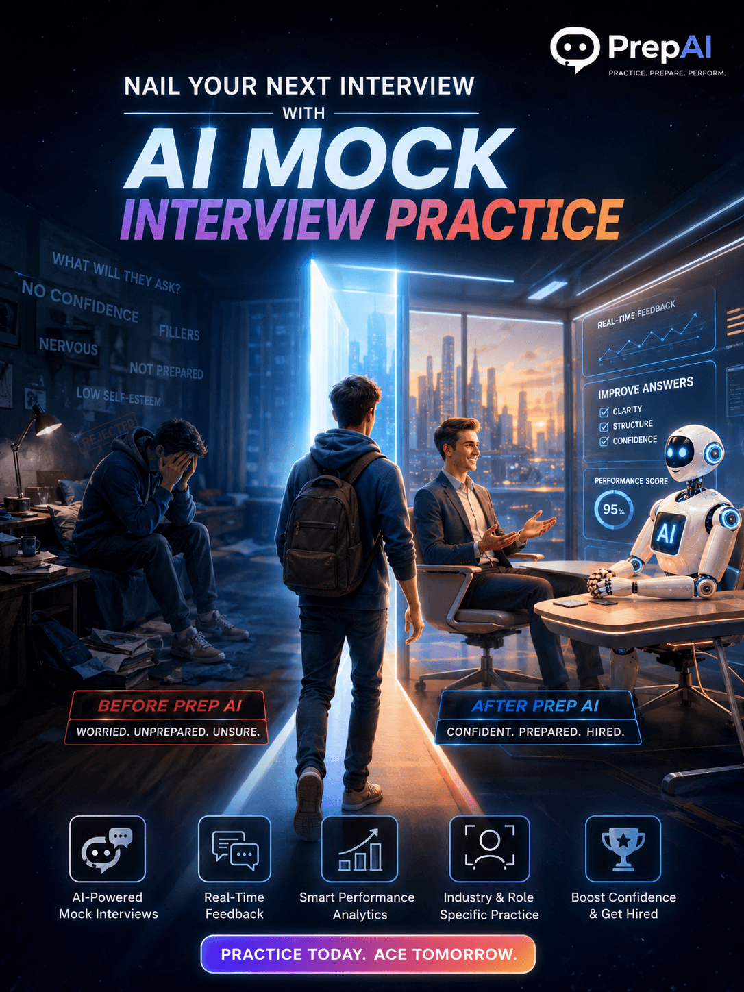PrepAI interview preparation illustration